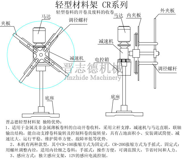 轻型收卷机结构